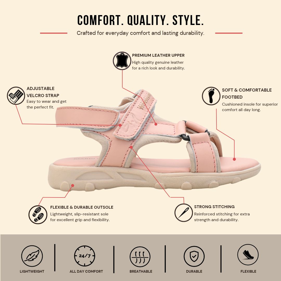 Trekko Triangular Strap Sandal (Kids)