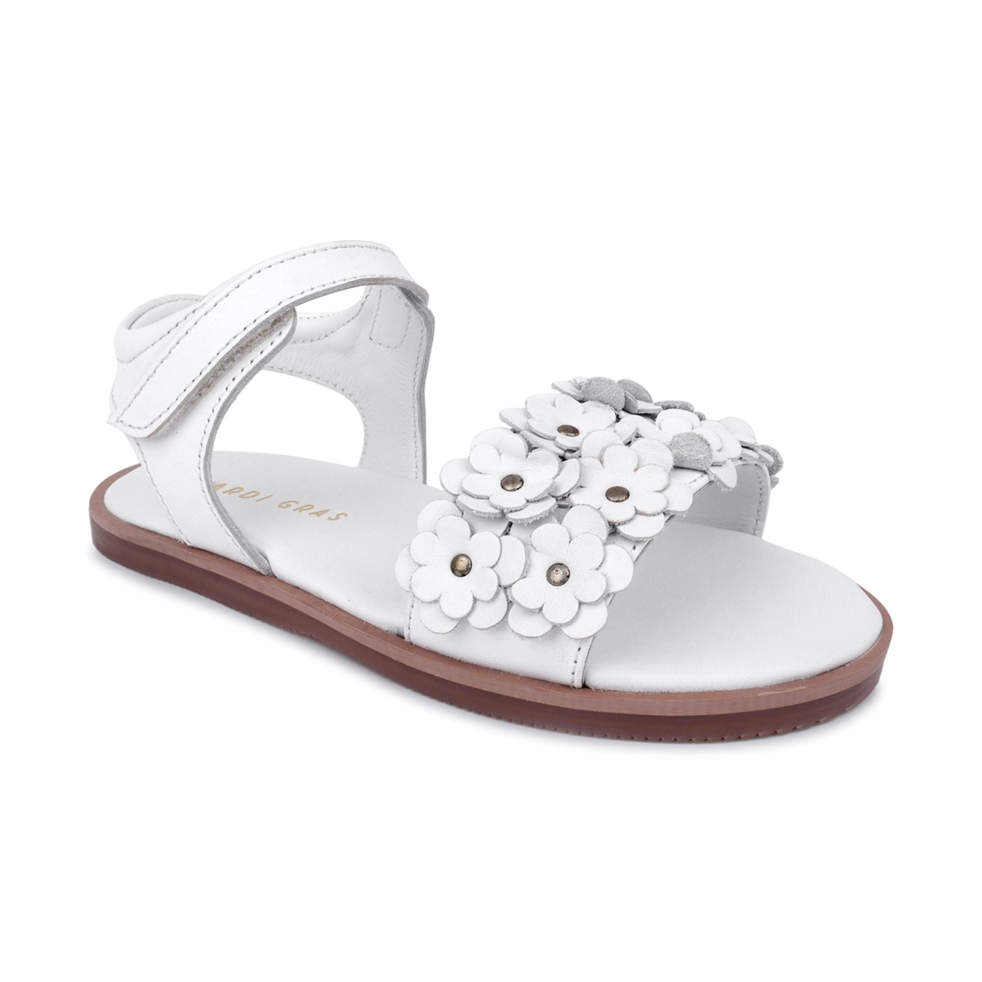 Sparkle Blossom Sandle (Kids) — White, Pink