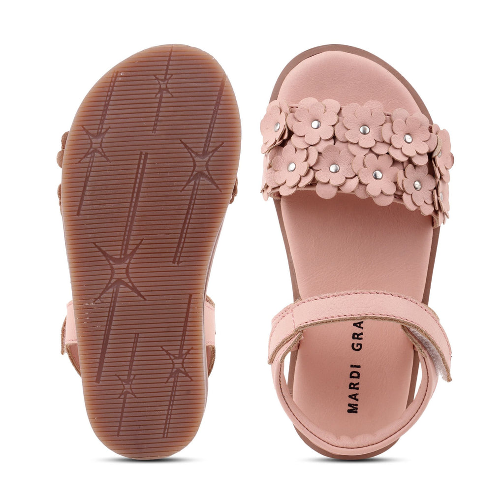 Sparkle Blossom Sandle (Kids) — White, Pink