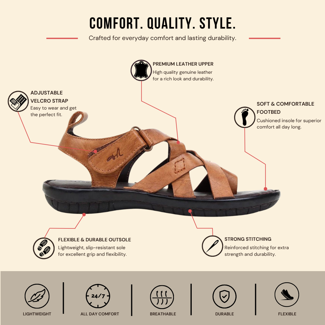 Zuki Criss Cross Strap Sandals (Youth) — Tan