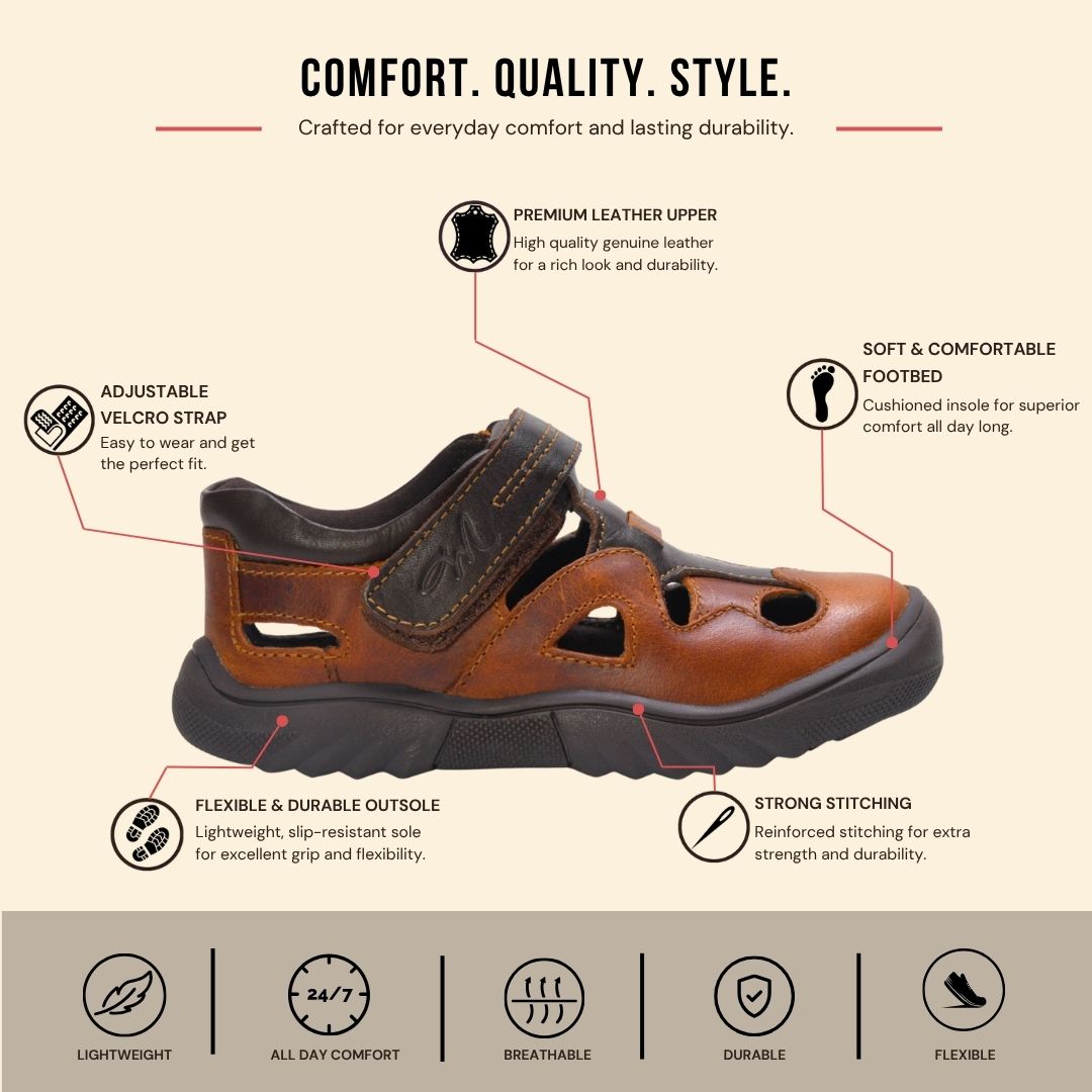 Ripple Closed Toe Sandal (Kids)
