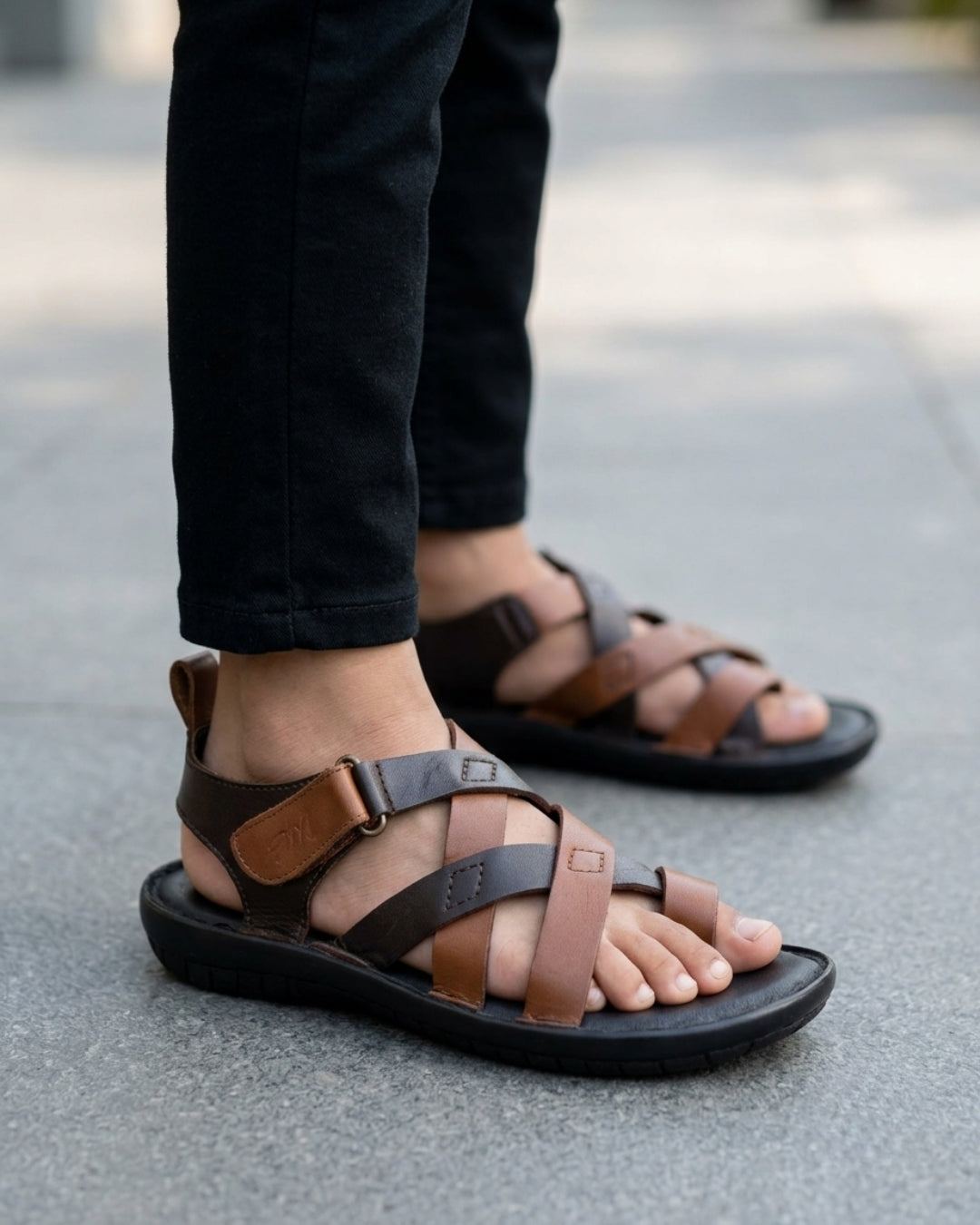 Zuki Criss Cross Strap Sandals (Youth)