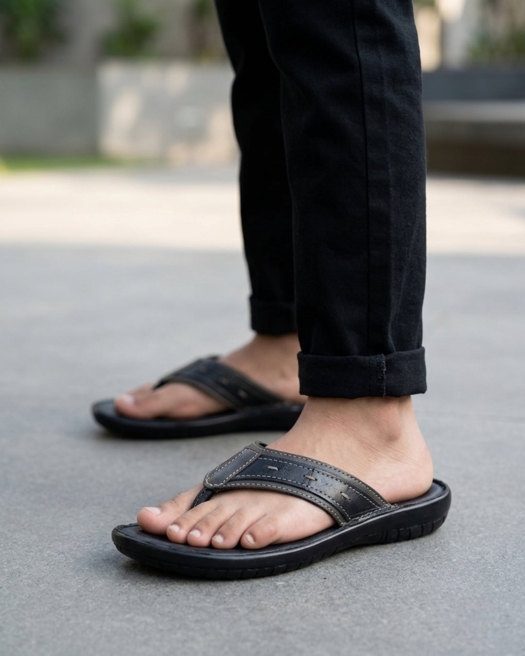 Tide Stitch Thong Sandal (Youth)