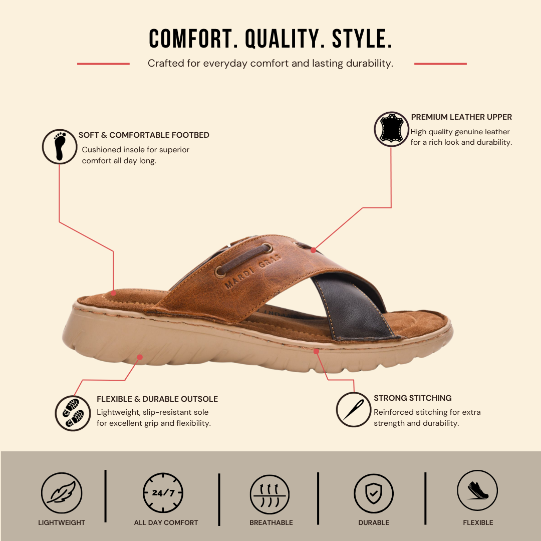 Mode Cross Strap Slide Sandal