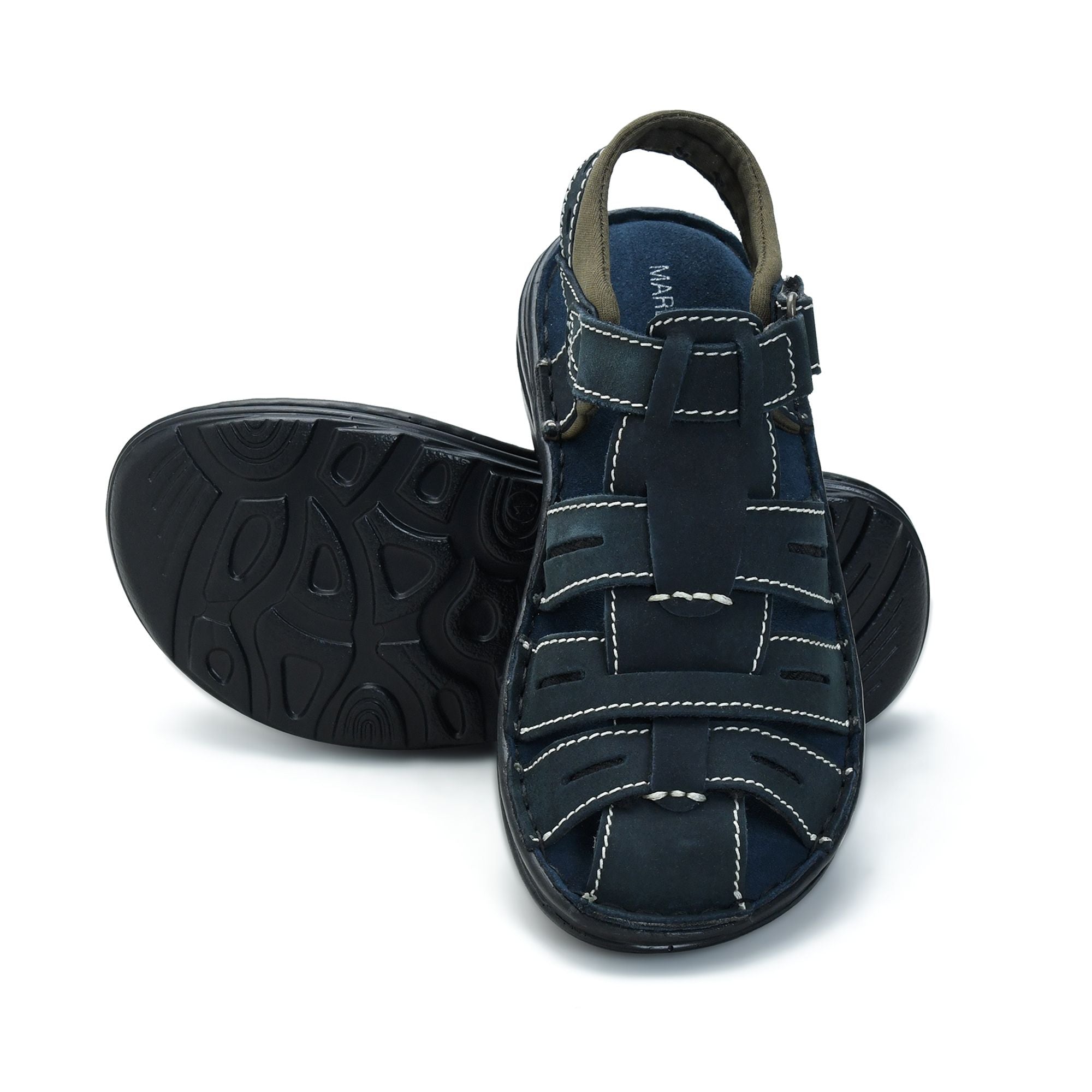 Turbo Closed Toe Fisherman Sandal (Youth) — Navy