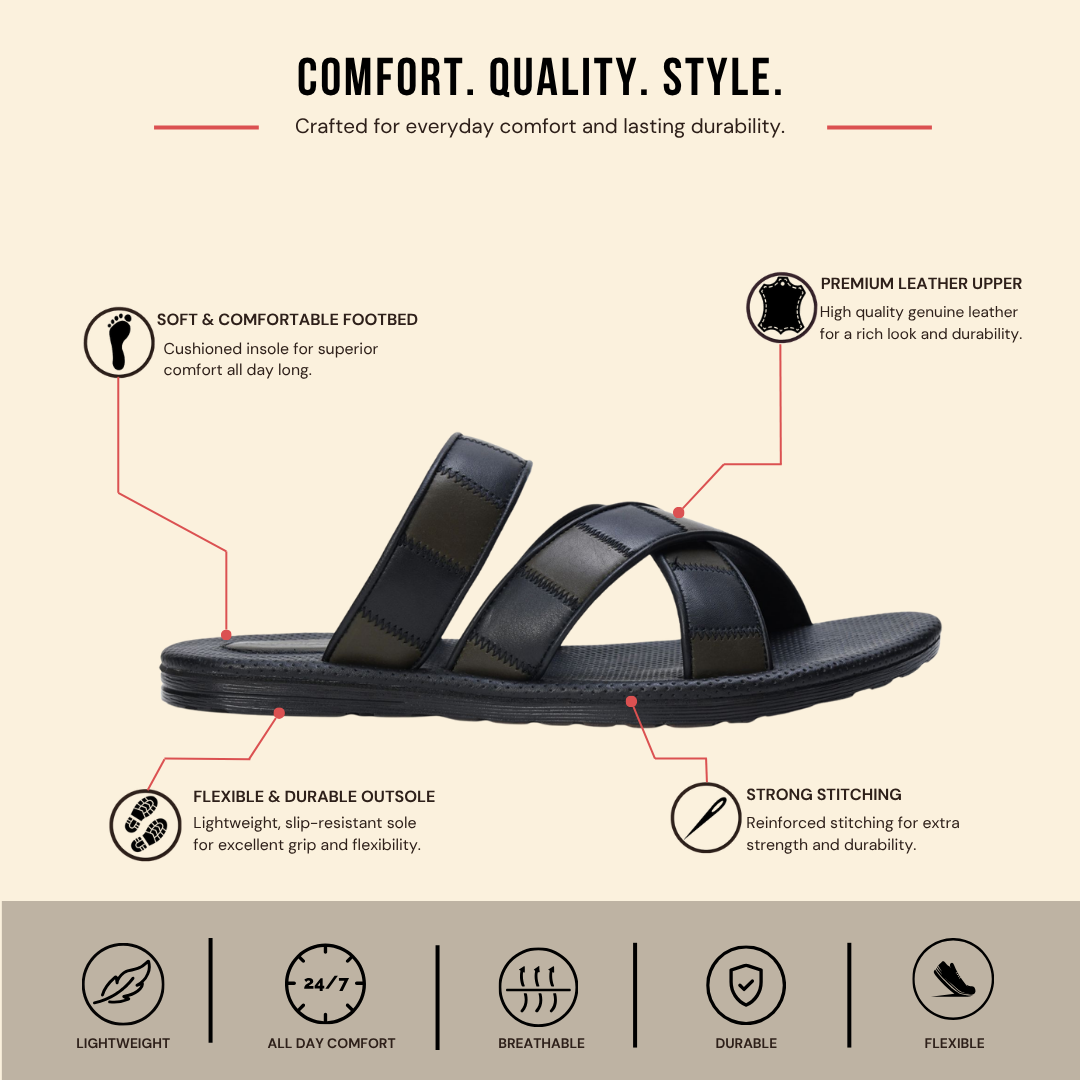 Rovo Criss Cross Slide Sandal