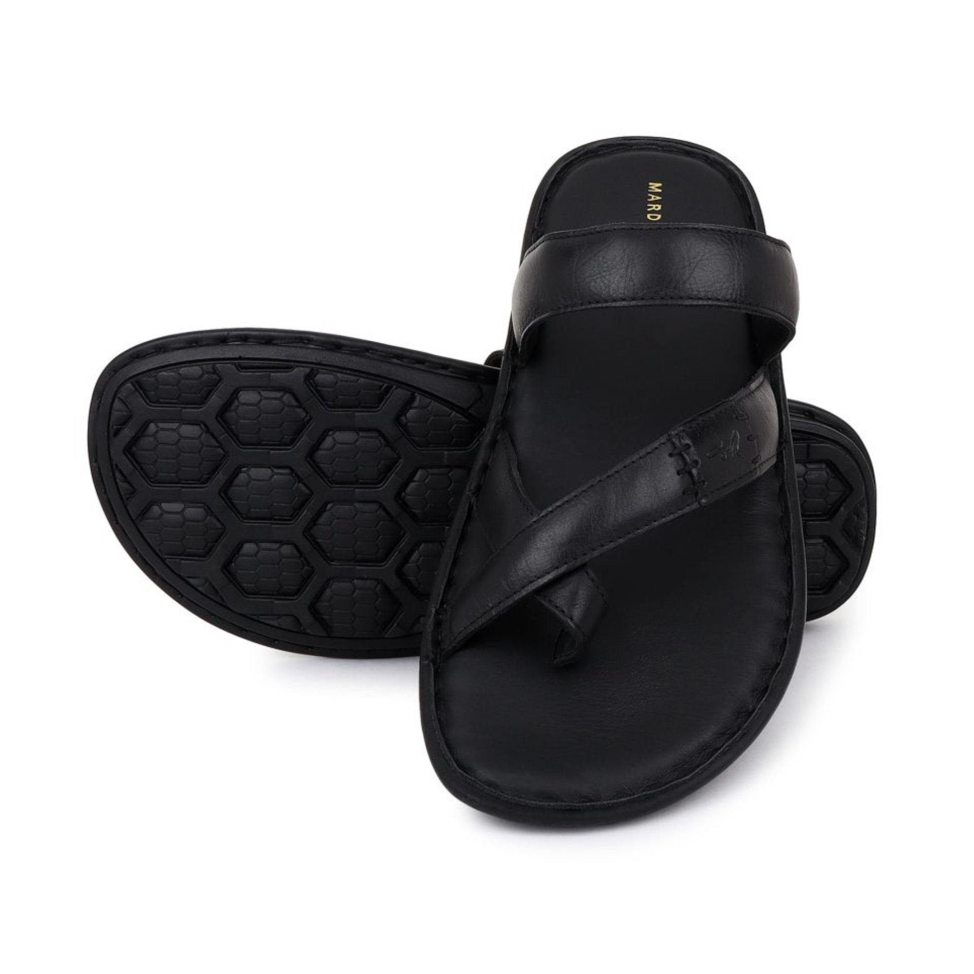 Nova Open Toe Slip On Sandal — Black, White