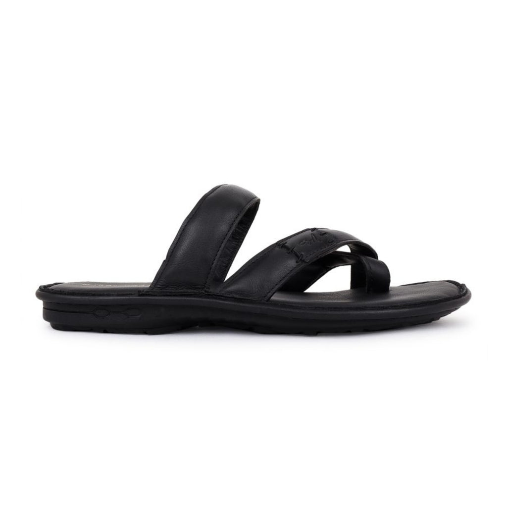 Nova Open Toe Slip On Sandal — Black, White
