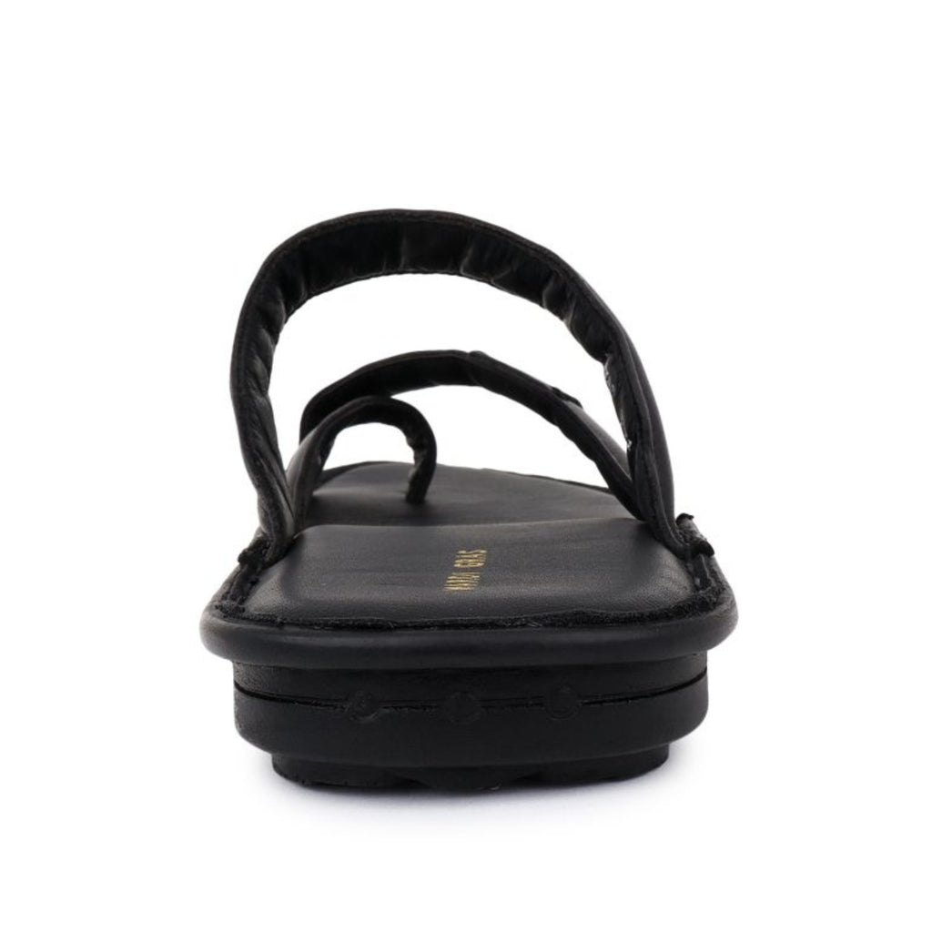 Nova Open Toe Slip On Sandal — Black, White