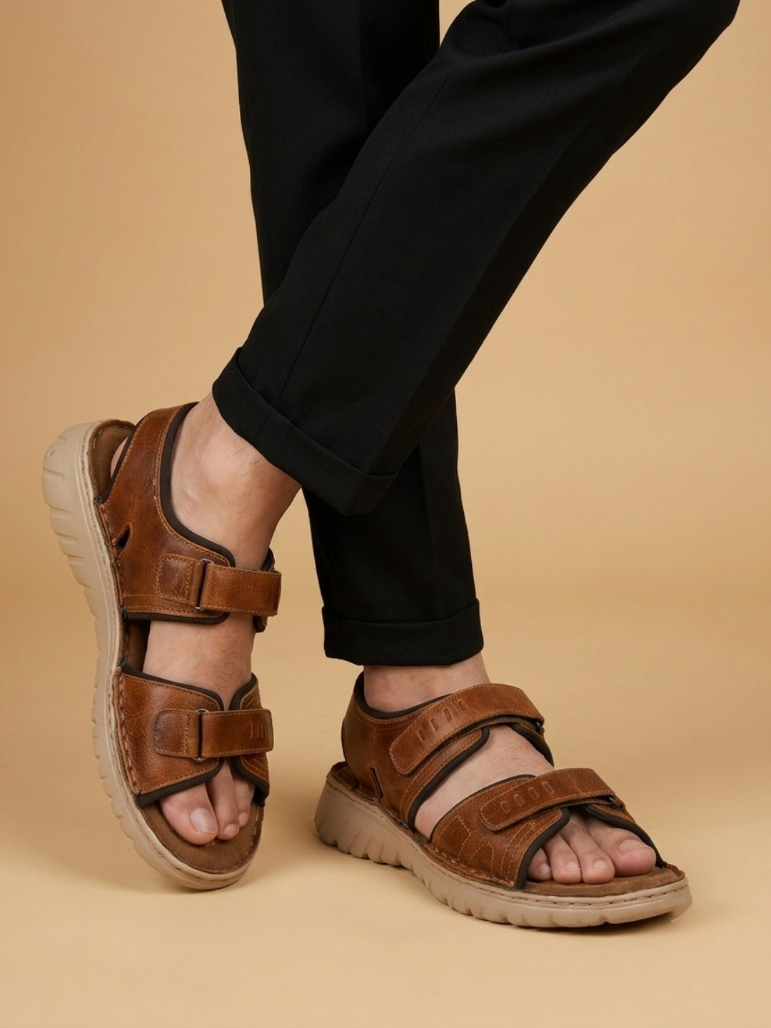 Grid Double Strap Sandal
