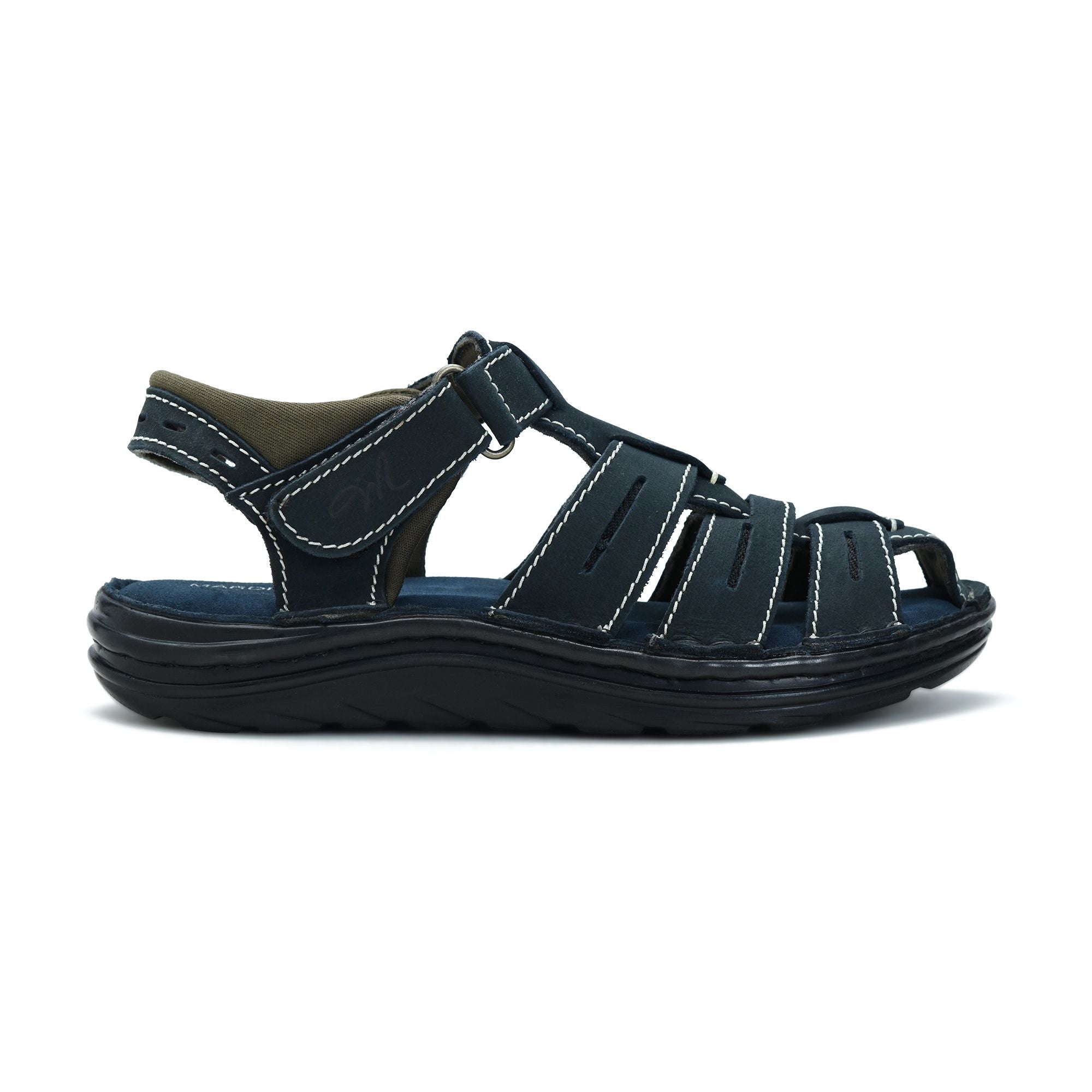 Turbo Closed Toe Fisherman Sandal (Youth) — Navy