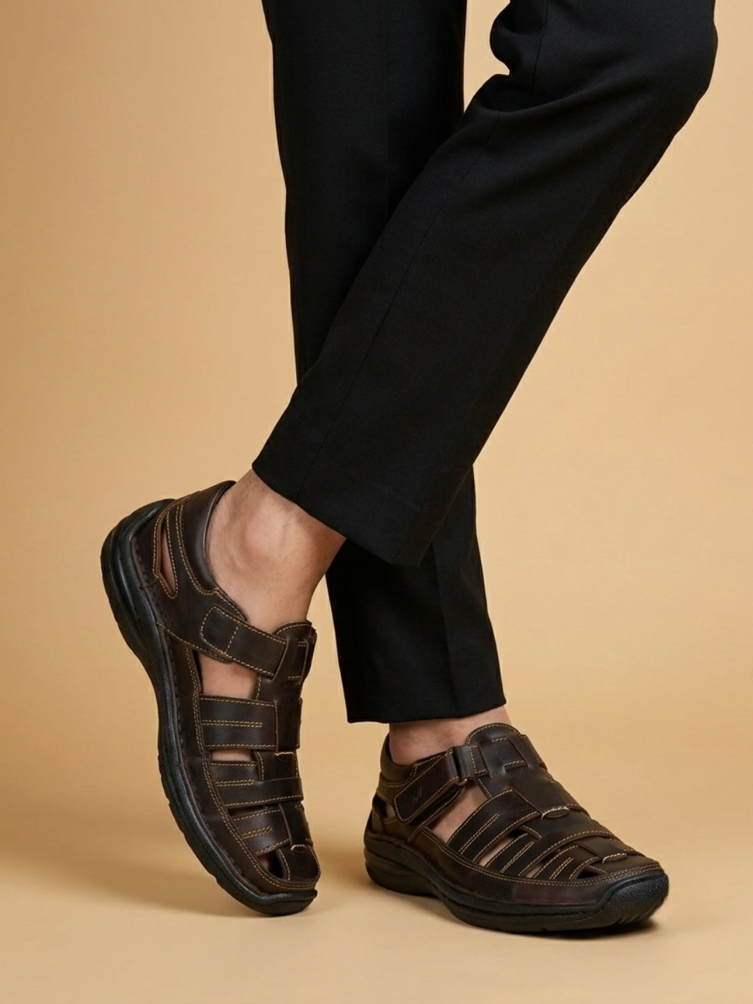 Barron Cross Panel Fisherman Sandal