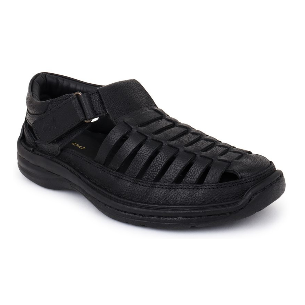 Flux Lattice Fisherman Sandal — Black, Burgundy
