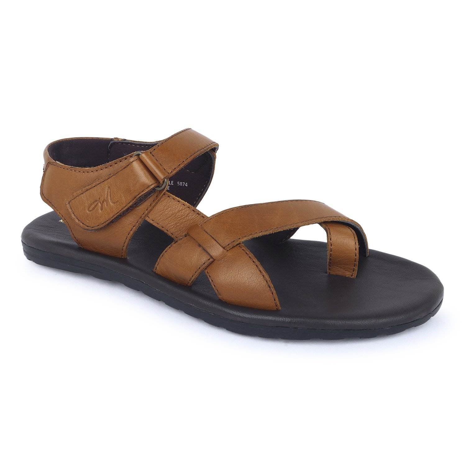 Black Leather Multi Strap Single Toed Sandals for Men - Mardi Gras