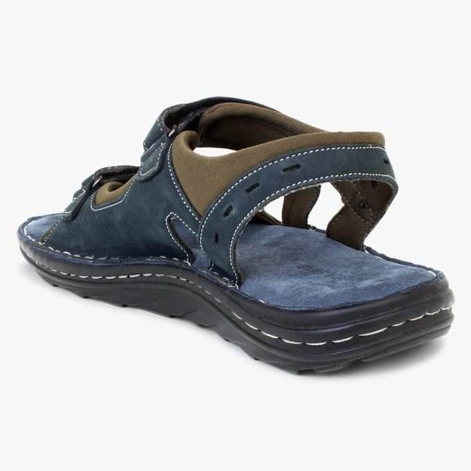 Leather Sandals Navy Men 6477 Mardi Gras 5