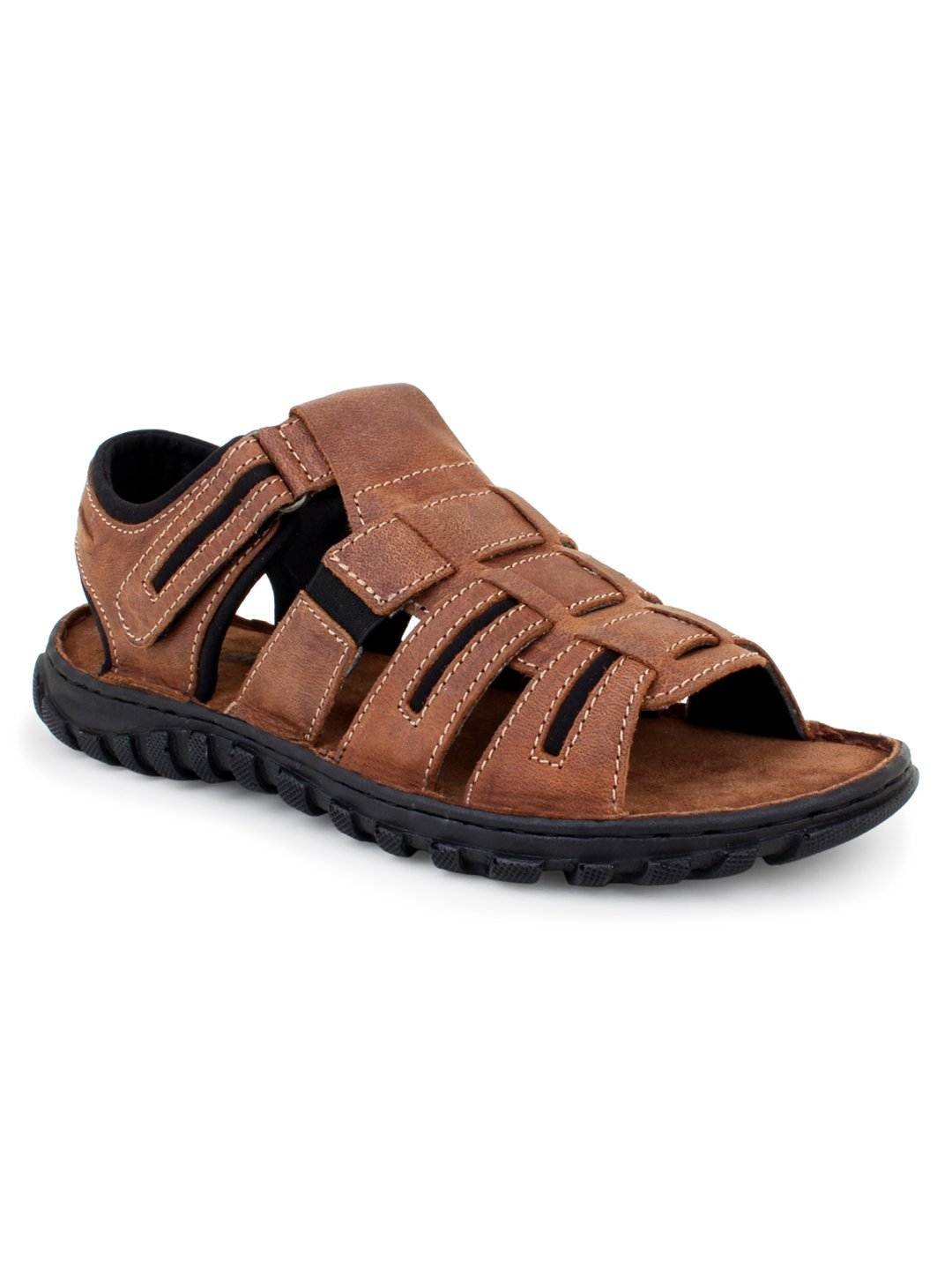 Buy ID Black Mens Leather Sandals | Shoppers Stop-anthinhphatland.vn