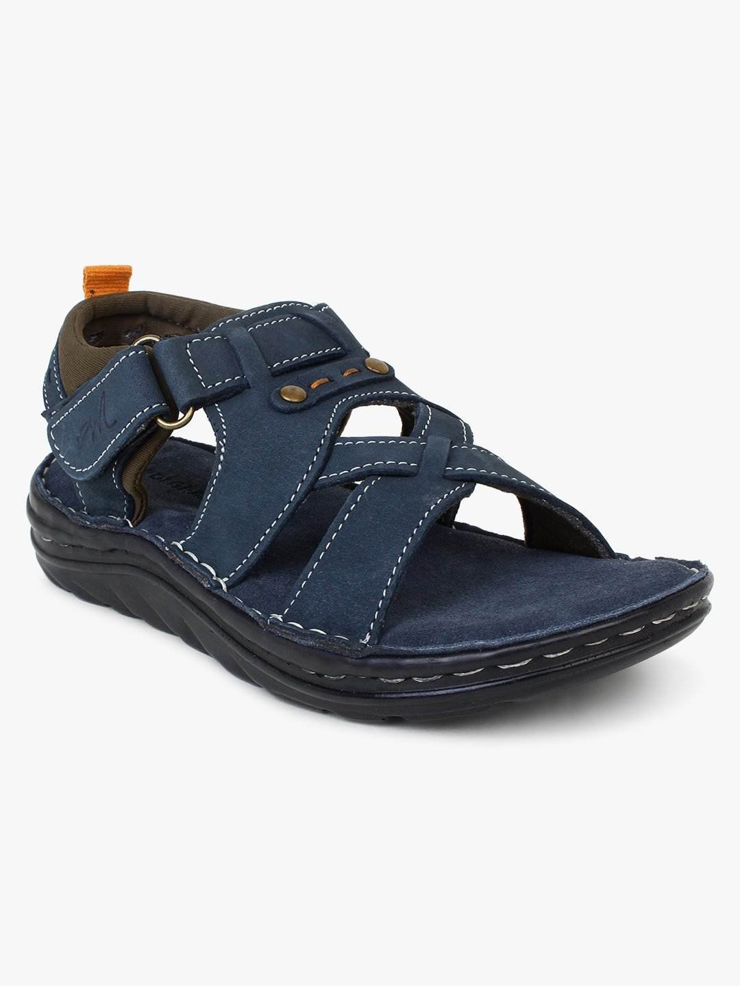 Blue leather best sale sandals womens