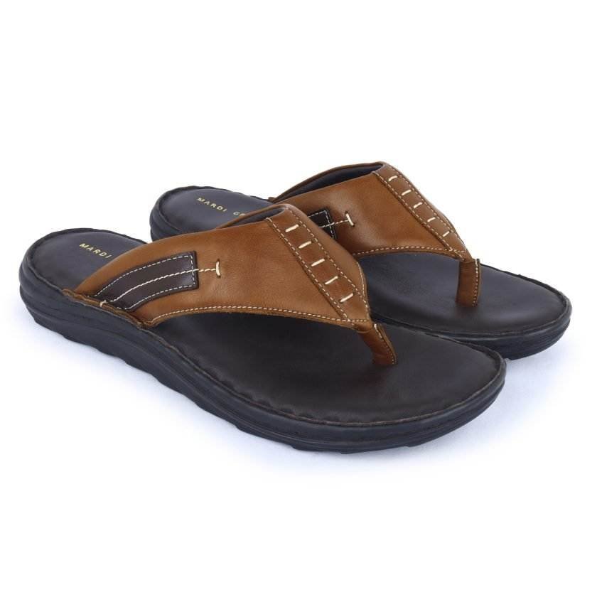 Brown  Leather Flipflop for Men - Image 4