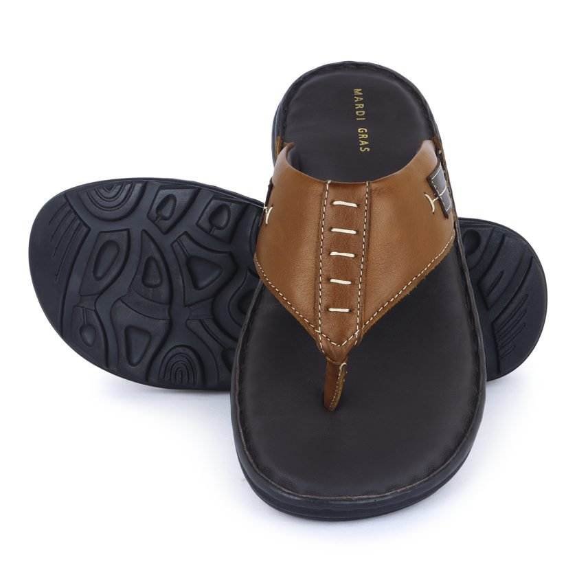 Brown  Leather Flipflop for Men - Image 5