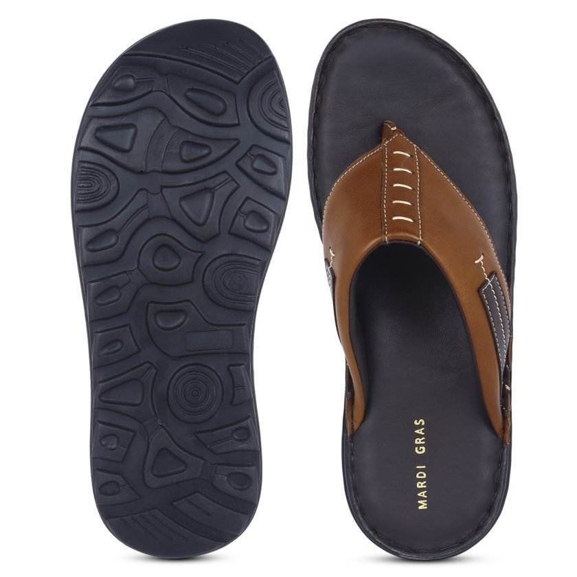 Brown  Leather Flipflop for Men - Image 6