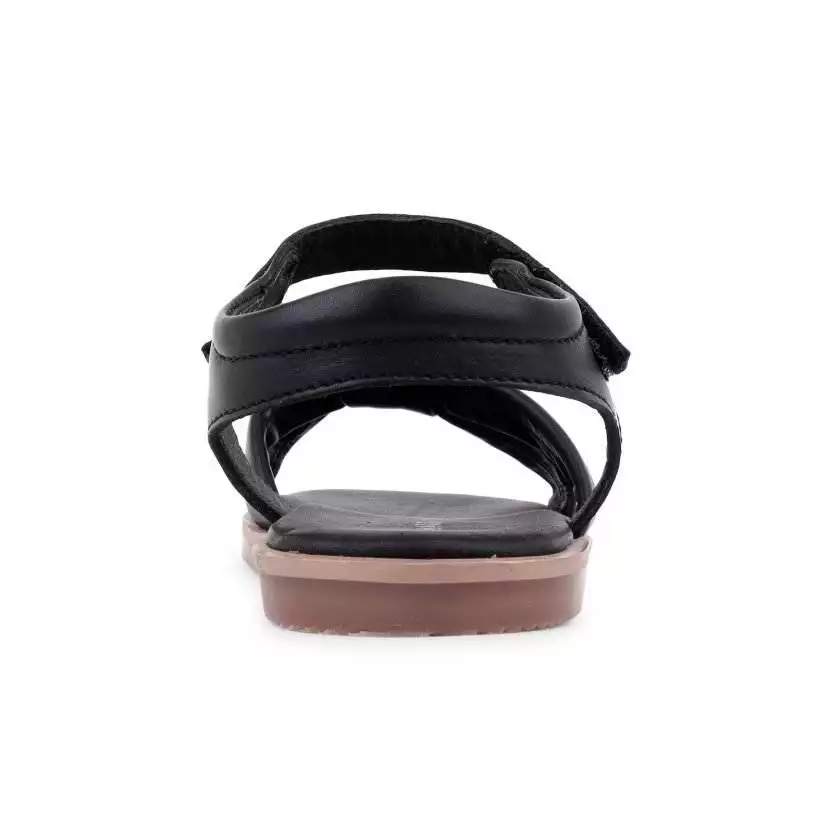 Black Knot Leather Sandals for Toddler Girls - Image 5