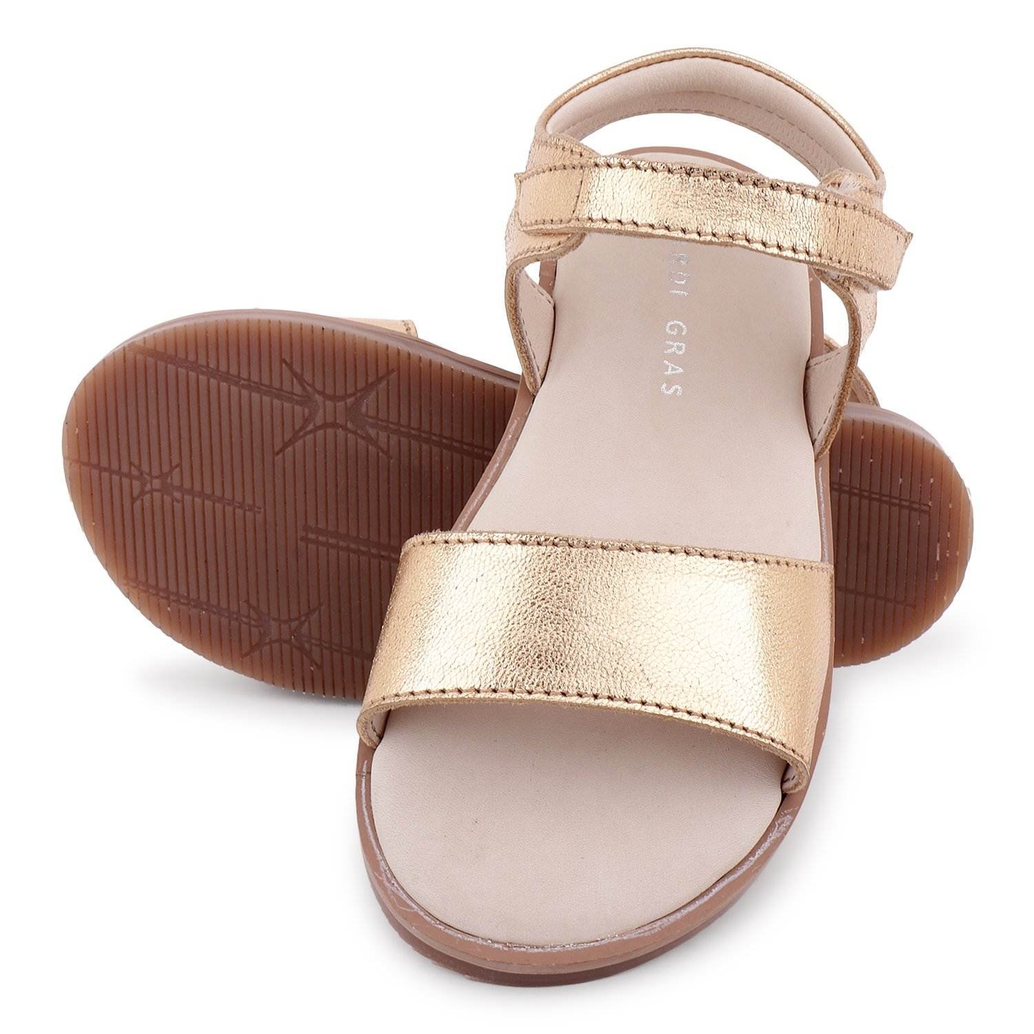 Amazon.com: ENARI Toddler Girls Gold Sandals with Hook and Loop Strap (Gold,  numeric_5) : Clothing, Shoes & Jewelry