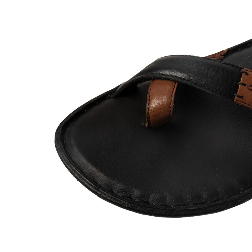 MARDI GRAS Men's Leather Single-Toe Chappal – Stylish & Comfortable Slippers for Office, Formal & Casual Wear - Image 4
