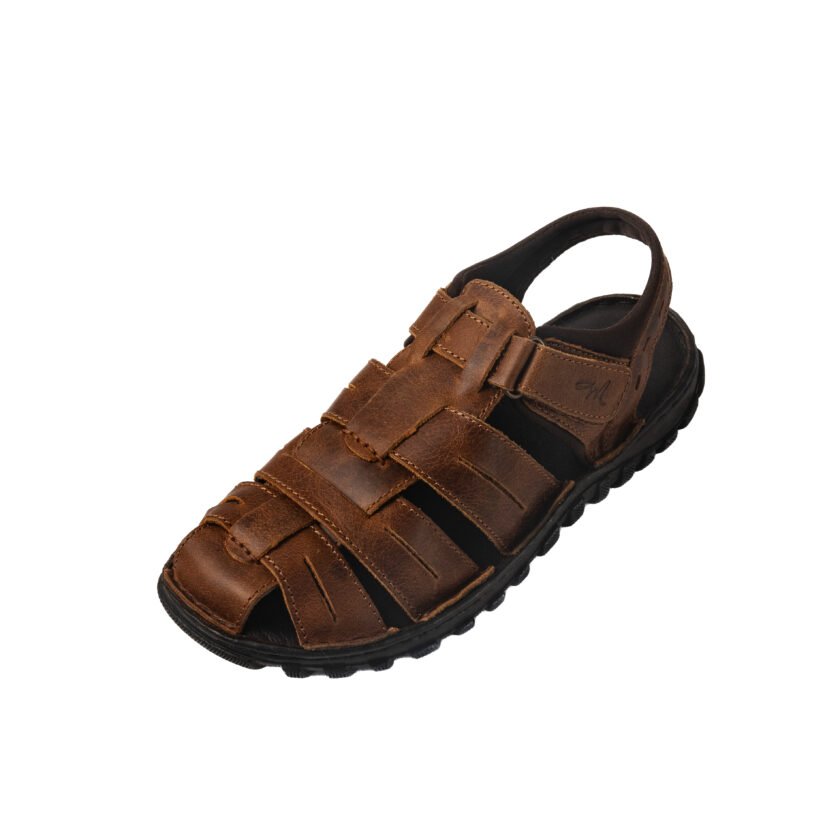 MARDI GRAS Men's Leather Sandals | PU Sole & EVA Insole | Casual & Formal Sandals for men
