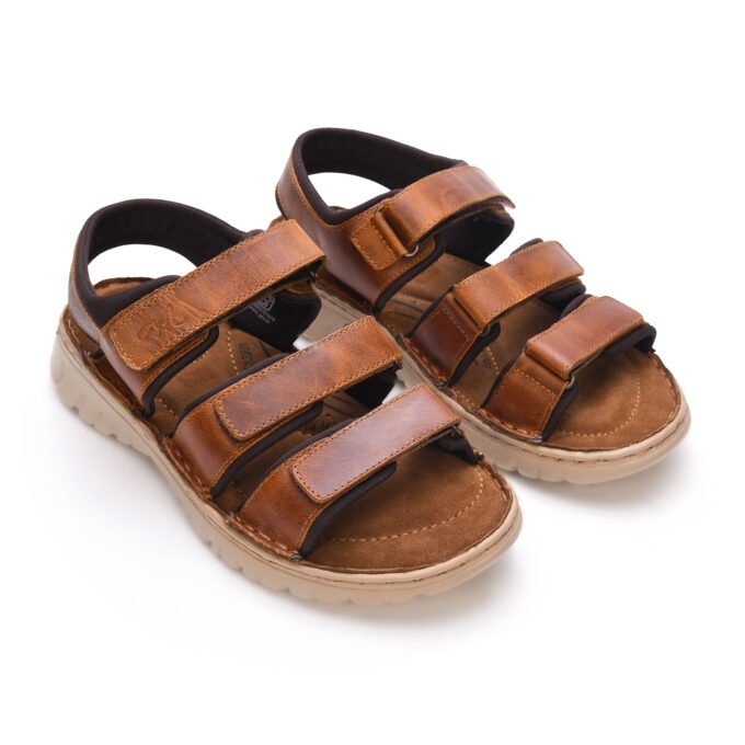 MARDI GRAS Men's Leather Sandals, Cushioned Insole, Comfortable All-Occasion Footwear (UK Footwear Size System, Adult, Men)