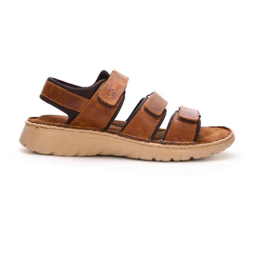 MARDI GRAS Men's Leather Sandals, Cushioned Insole, Comfortable All-Occasion Footwear (UK Footwear Size System, Adult, Men) - Image 3