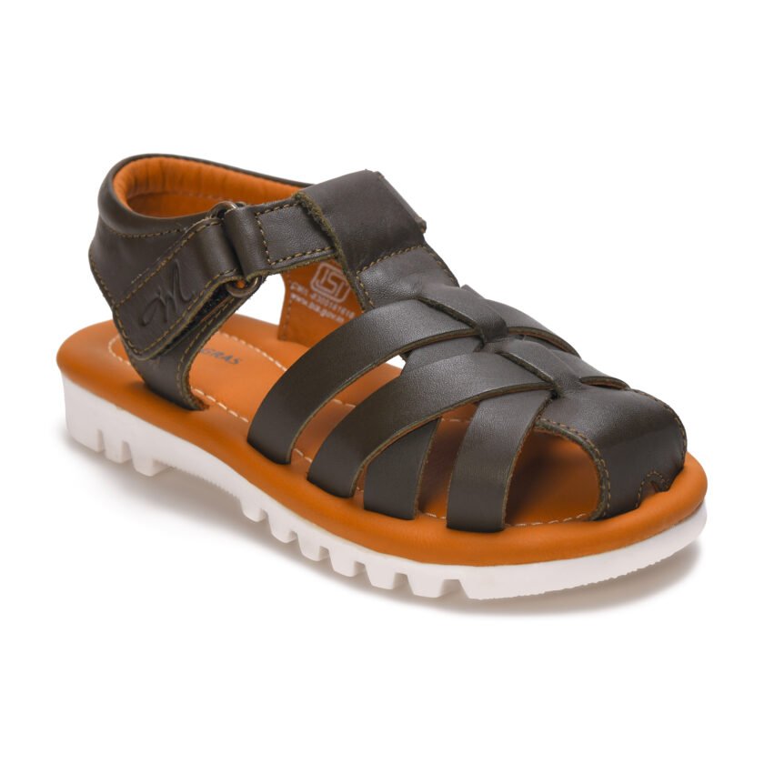 MARDI GRAS Casual Velcro Sandal For Kids | Comfortable and Cushioned Footbed | Durable Summer Footwear for Outdoor | Ideal for Everyday Wear (Olive, UK Footwear Size System, Toddler) - Image 6