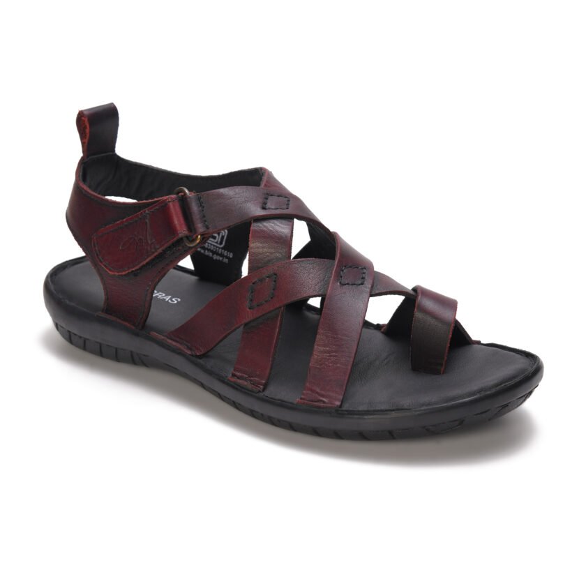 MARDI GRAS Men's Premium Leather Sandals - Comfortable Open-Toe Summer Sandals with Adjustable Straps (Brown, UK Footwear Size System, Adult, Men) (Copy) - Image 3