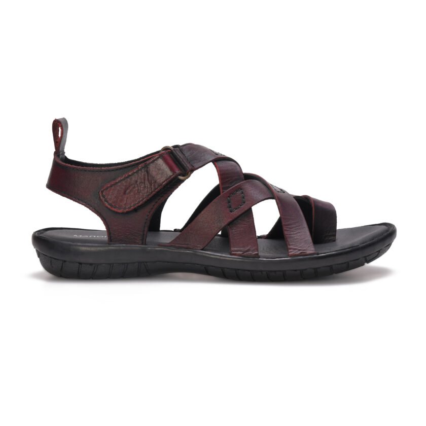 MARDI GRAS Men's Premium Leather Sandals - Comfortable Open-Toe Summer Sandals with Adjustable Straps (Brown, UK Footwear Size System, Adult, Men) (Copy) - Image 4