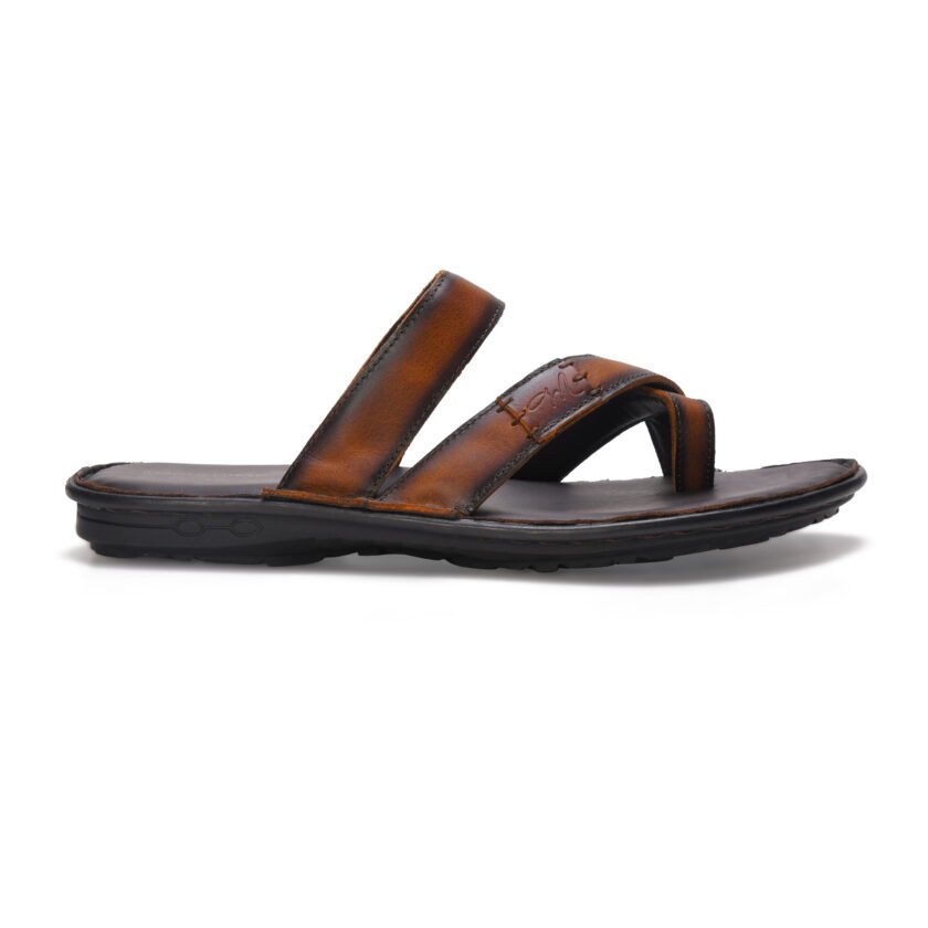 MARDI GRAS Leather Single Toed Chappal for Men – Stylish & Comfortable Leather Slippers for Office, Formal, and Casual Wear (Burgundy, UK Footwear Size System, Adult, Men) - Image 4
